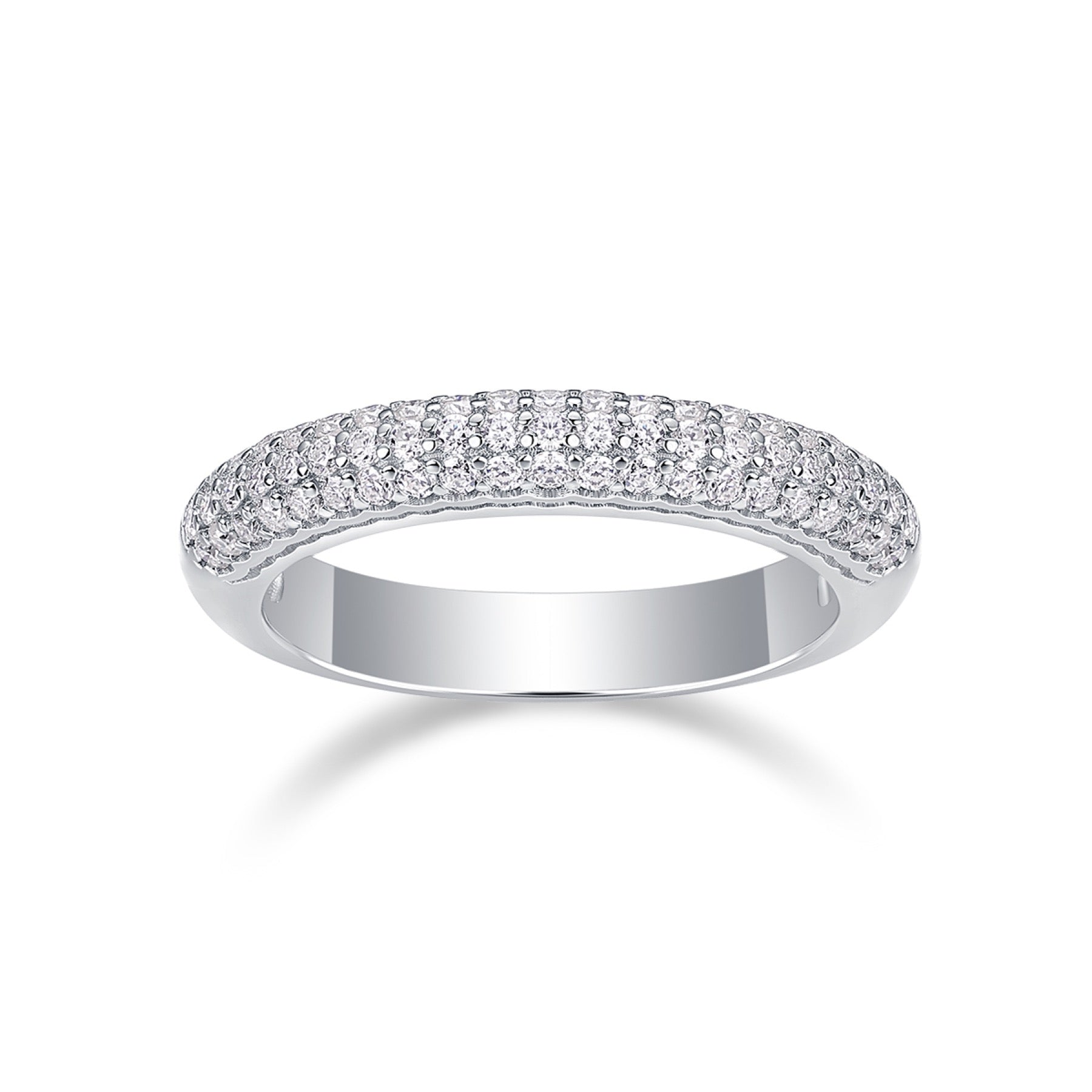 Lightyear Moissanite Band Ring in Sterling Silver