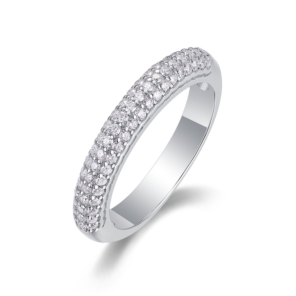 Lightyear Moissanite Band Ring in Sterling Silver