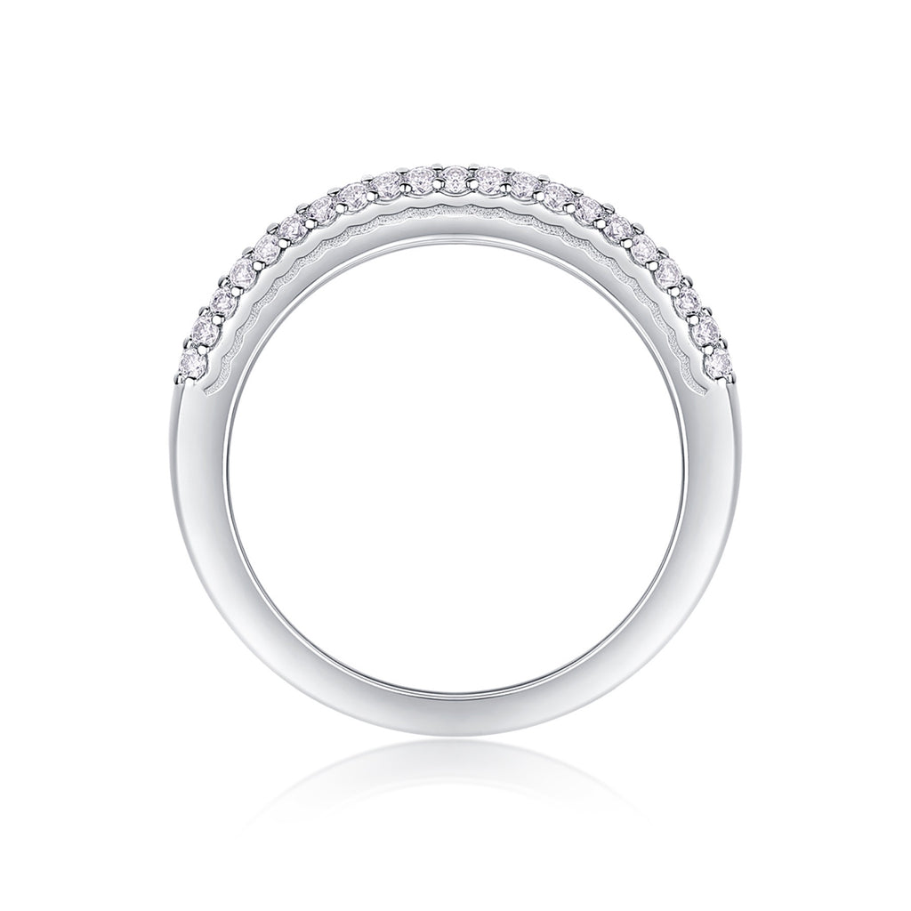 Lightyear Moissanite Band Ring in Sterling Silver