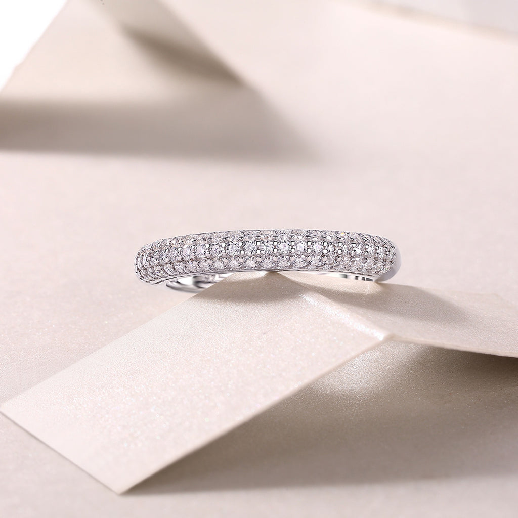 Lightyear Moissanite Band Ring in Sterling Silver