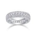 Coldmoon Moissanite Eternity Band Ring in Sterling Silver