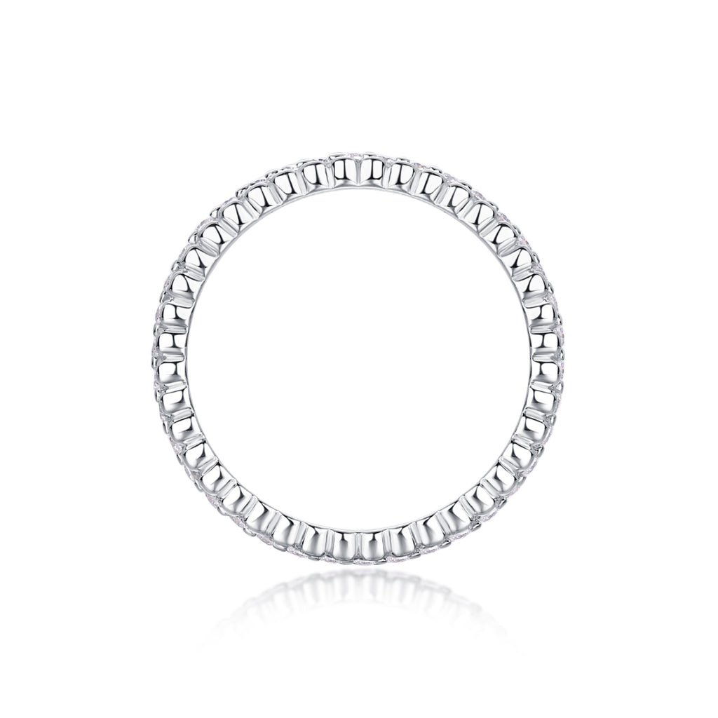 Autumn Moissanite Band Ring in Sterling Silver