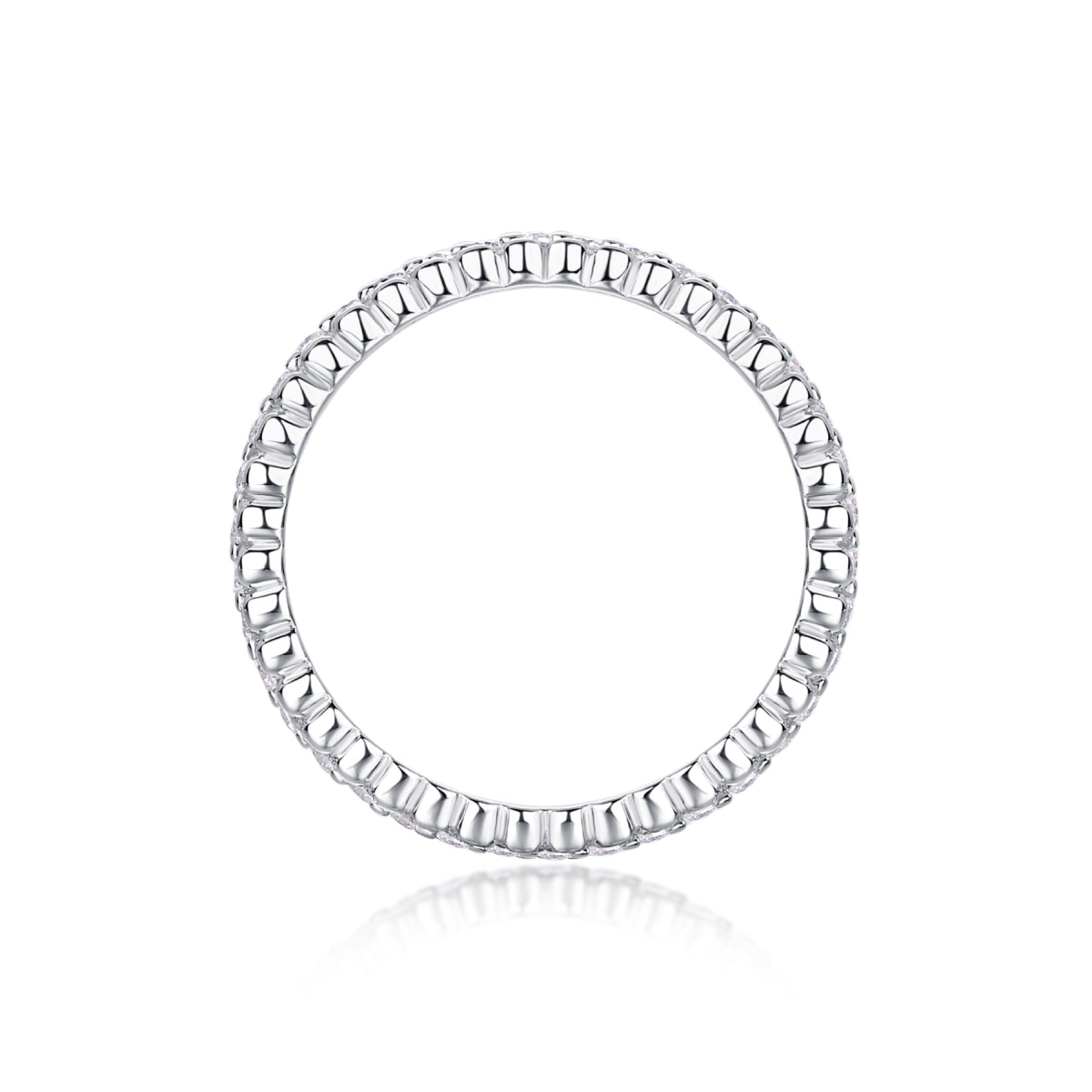 Autumn Moissanite Band Ring in Sterling Silver