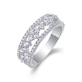Monet Moissanite Band Ring in Sterling Silver