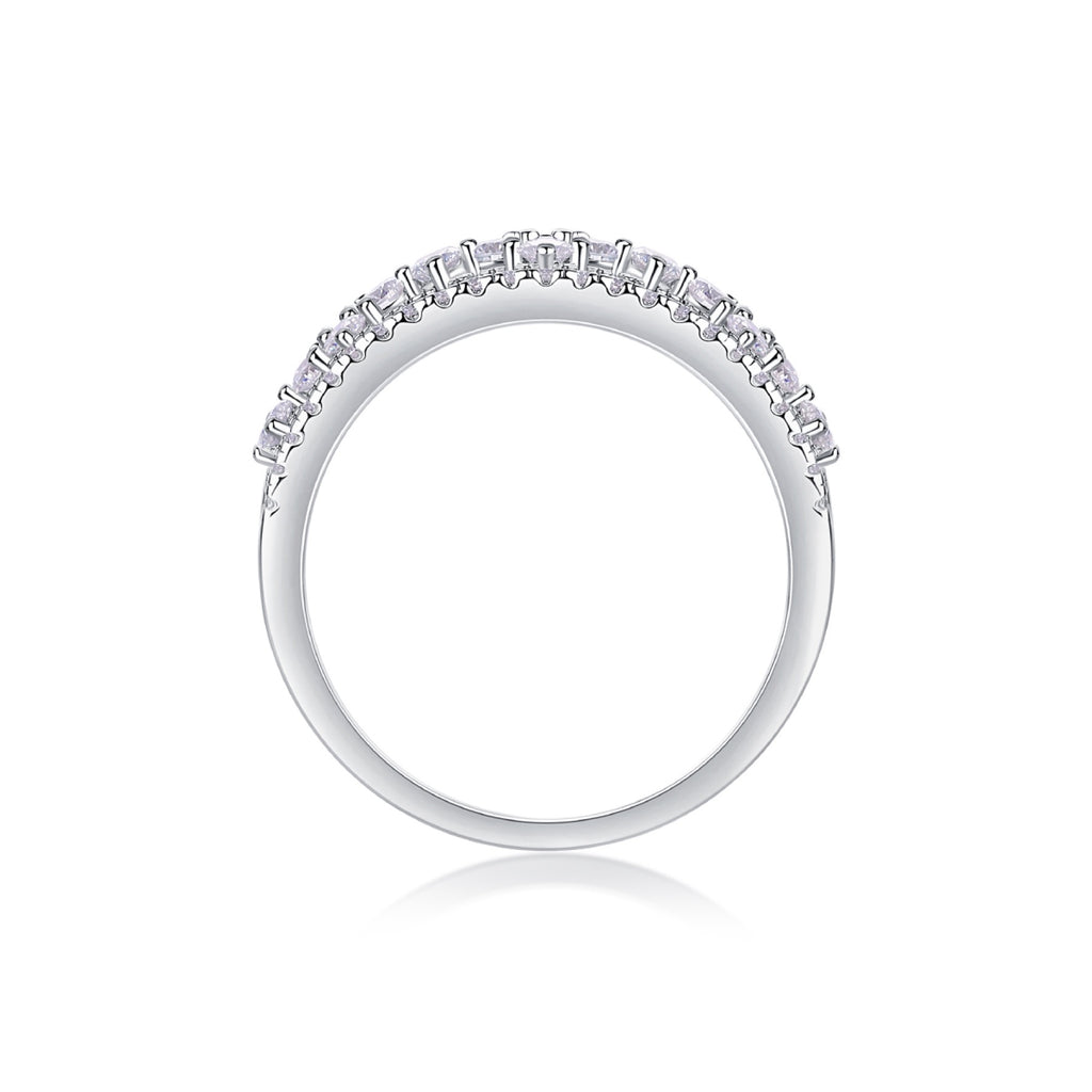 Monet Moissanite Band Ring in Sterling Silver