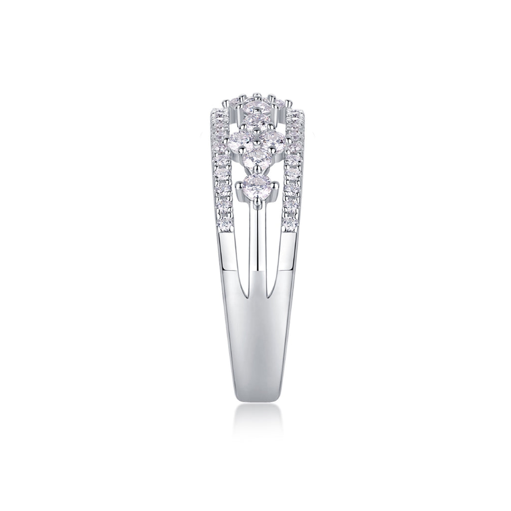Monet Moissanite Band Ring in Sterling Silver