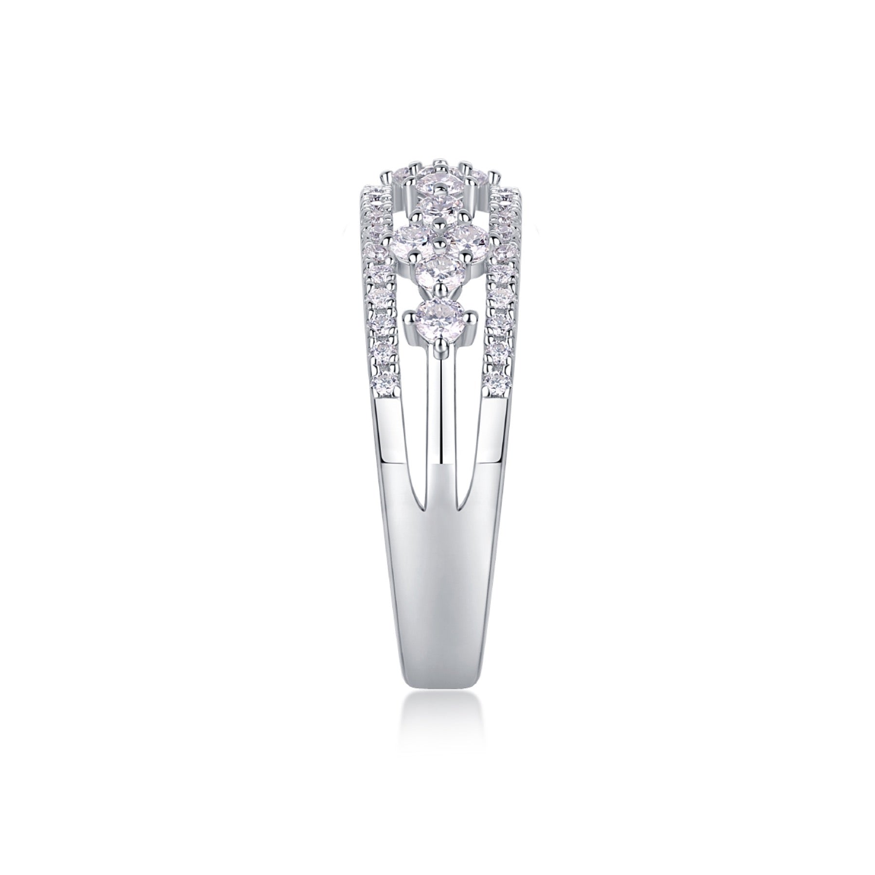 Monet Moissanite Band Ring in Sterling Silver