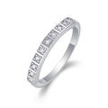 Dawnlight Moissanite Band Ring in Sterling Silver