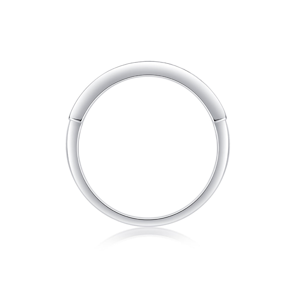 Dawnlight Moissanite Band Ring in Sterling Silver