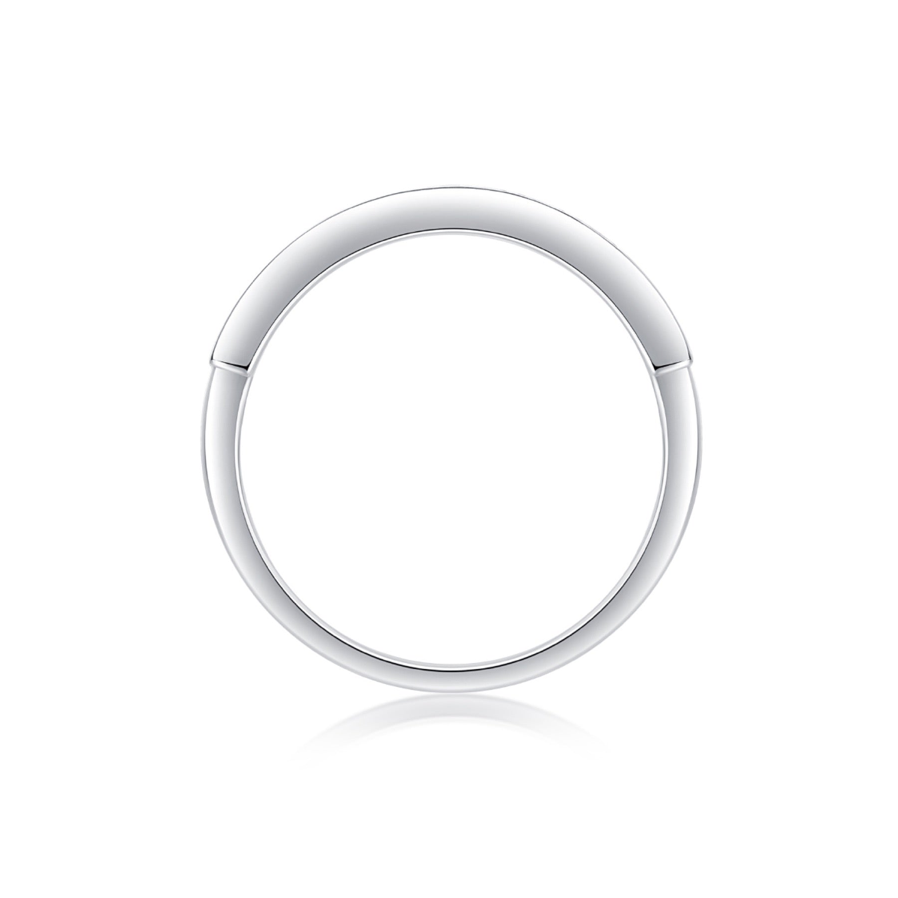 Dawnlight Moissanite Band Ring in Sterling Silver