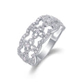Danza Moissanite Band Ring in Sterling Silver