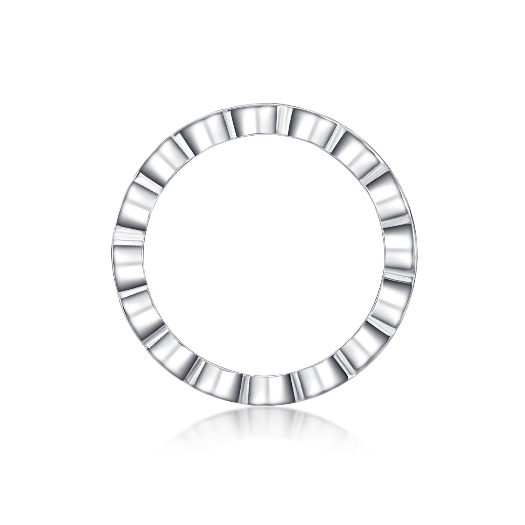 Eternal Moissanite Eternity Band Ring in Sterling Silver
