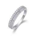 Abyss Moissanite Band Ring in Sterling Silver