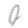 Starlove Moissanite Eternity Band Ring in Sterling Silver