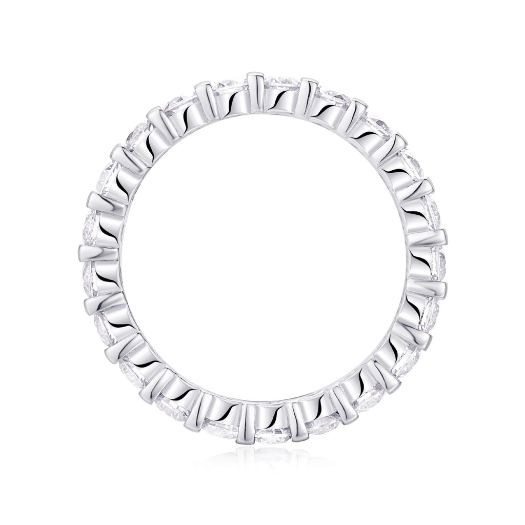 Starlove Moissanite Eternity Band Ring in Sterling Silver
