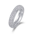 Blaze Moissanite Eternity Band Ring in Sterling Silver
