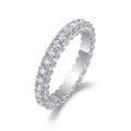 Nightpond Moissanite Eternity Band Ring in Sterling Silver