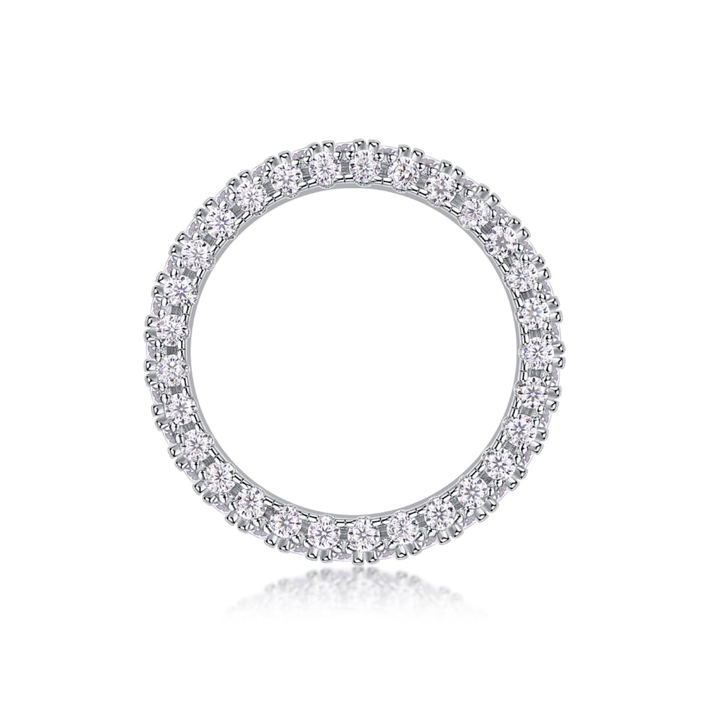 Nightpond Moissanite Eternity Band Ring in Sterling Silver