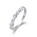 Malocchio Moissanite Eternity Band Ring in Sterling Silver