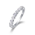 Alongside Moissanite Band Ring in Sterling Silver