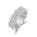 Starheart Moissanite Band Ring in Sterling Silver