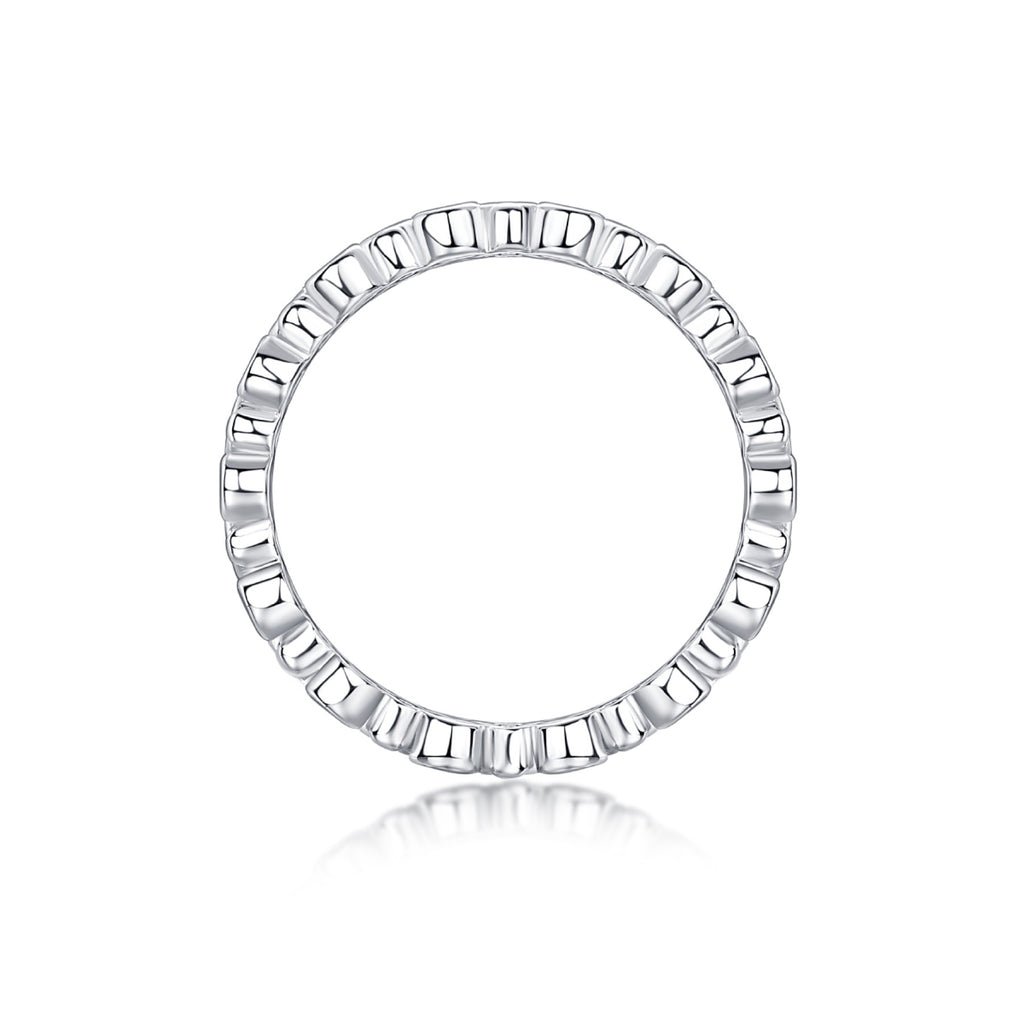 Starheart Moissanite Band Ring in Sterling Silver