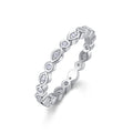 Brilliant Moissanite Eternity Band Ring in Sterling Silver