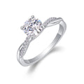 Homeward Moissanite Solitaire Ring in Sterling Silver