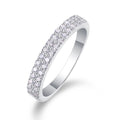 Dazzle Moissanite Band Ring in Sterling Silver