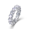 Twinkle Moissanite Eternity Band Ring in Sterling Silver