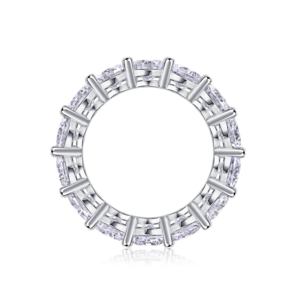 Twinkle Moissanite Eternity Band Ring in Sterling Silver