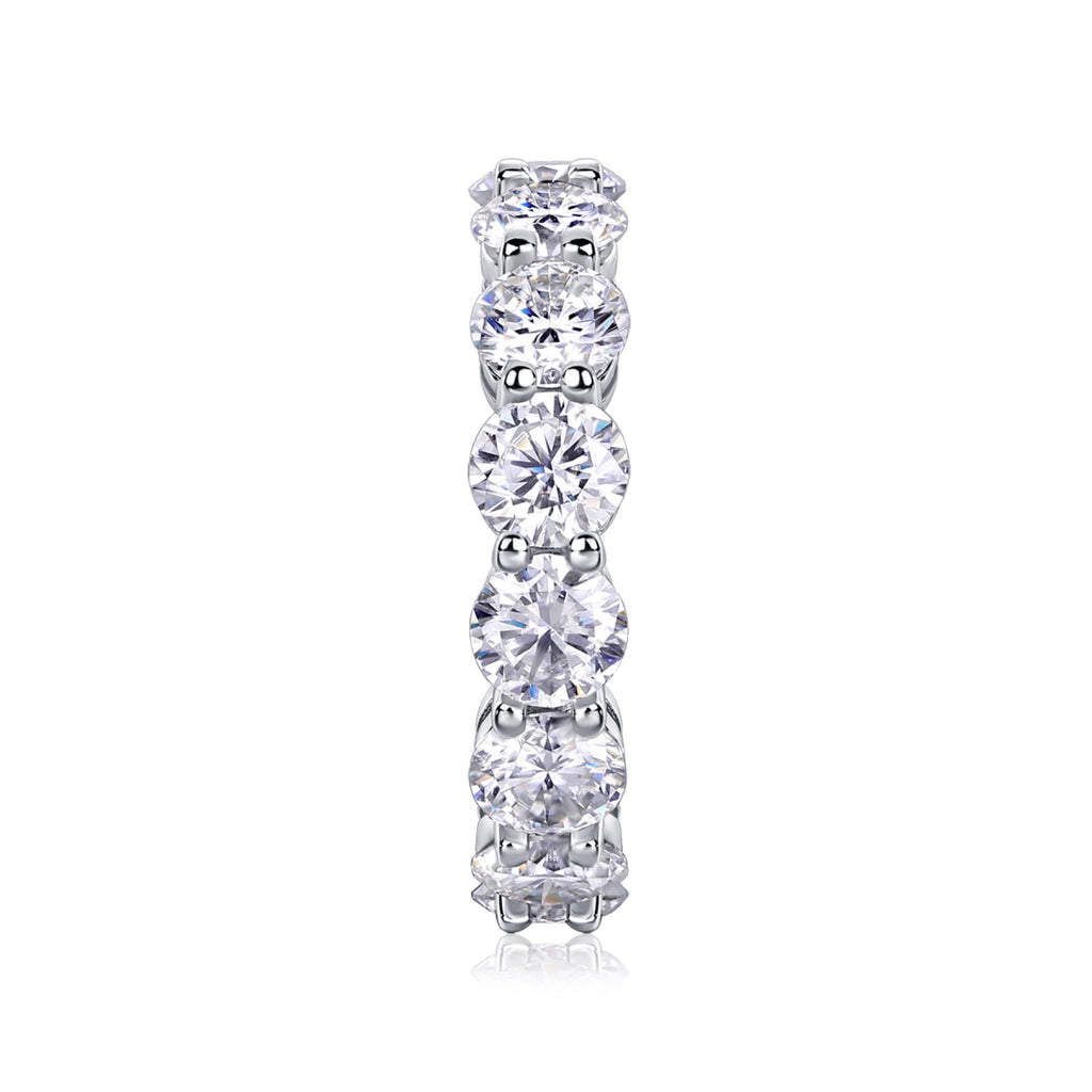Twinkle Moissanite Eternity Band Ring in Sterling Silver