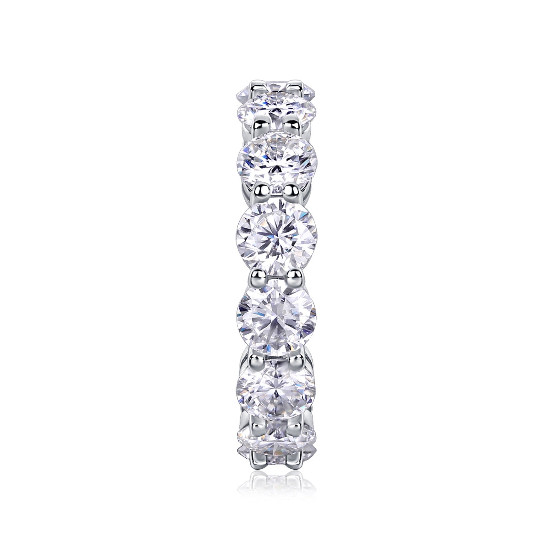 Twinkle Moissanite Eternity Band Ring in Sterling Silver
