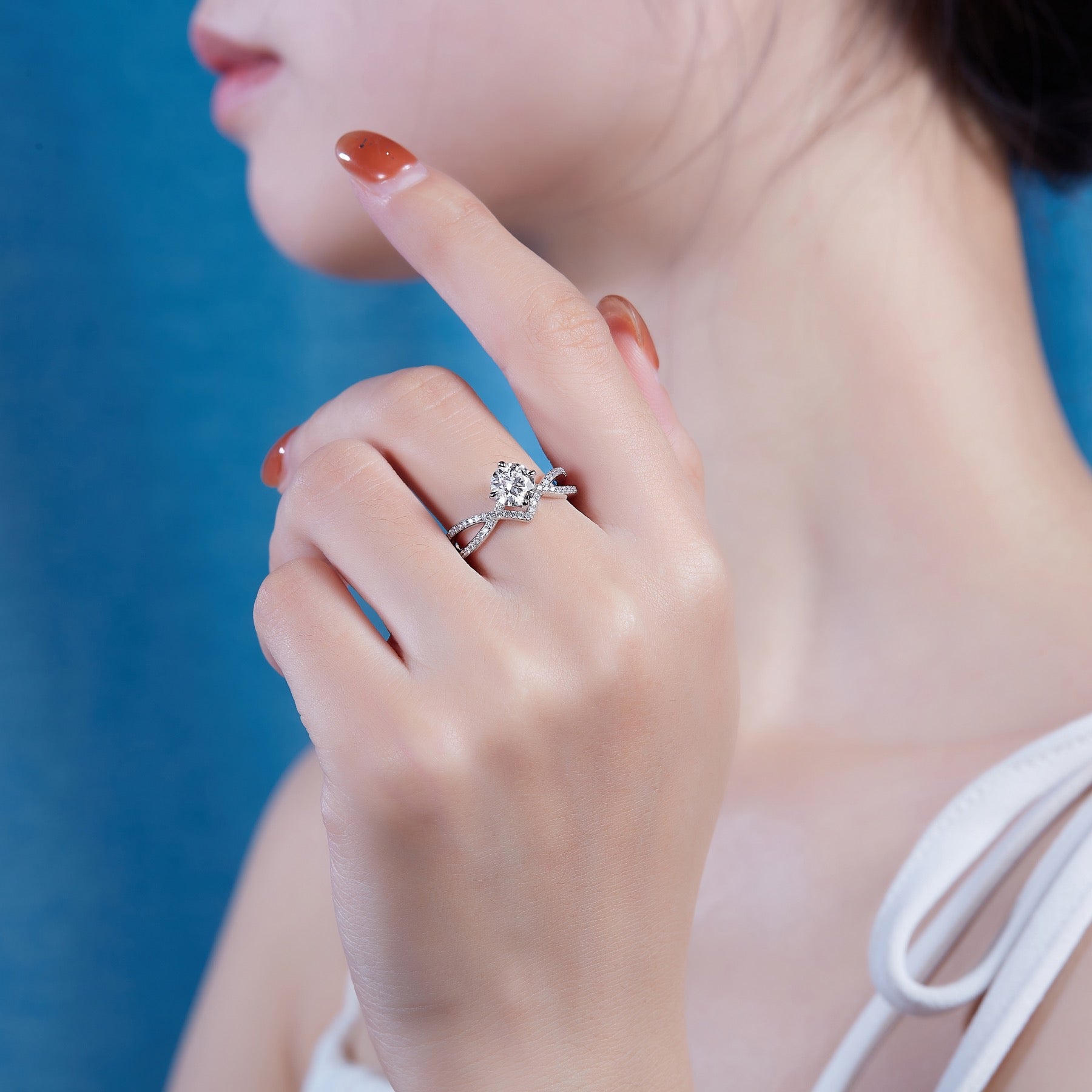 Sacred Vow Moissanite Solitaire Ring in Sterling Silver