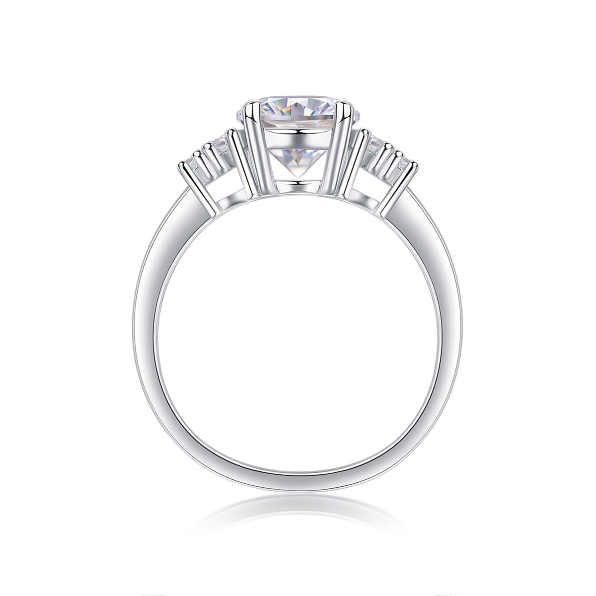 Starvow 2 Carat Moissanite Solitaire Ring in Sterling Silver
