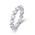 Morningstar Moissanite Eternity Band Ring in Sterling Silver
