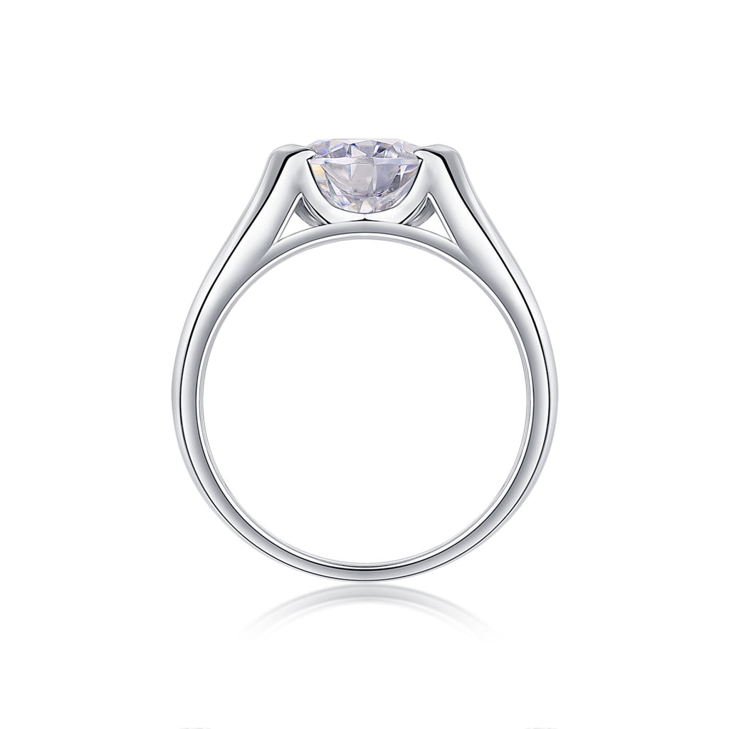 Lifelong 2 Carat Moissanite Solitaire Ring in Sterling Silver