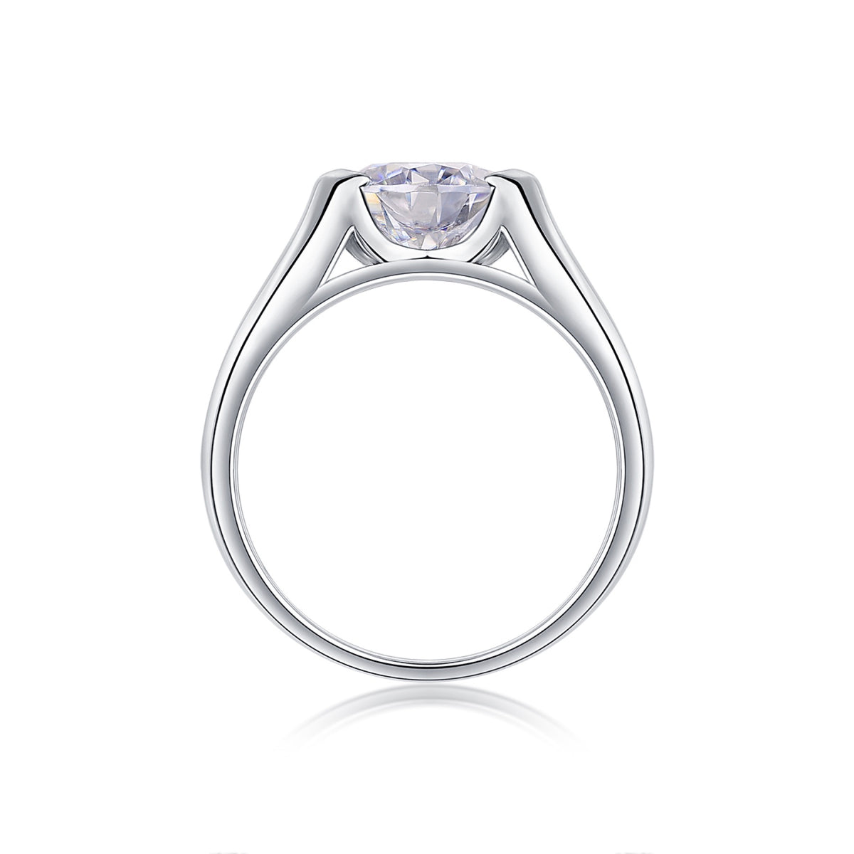 Lifelong 2 Carat Moissanite Solitaire Ring in Sterling Silver