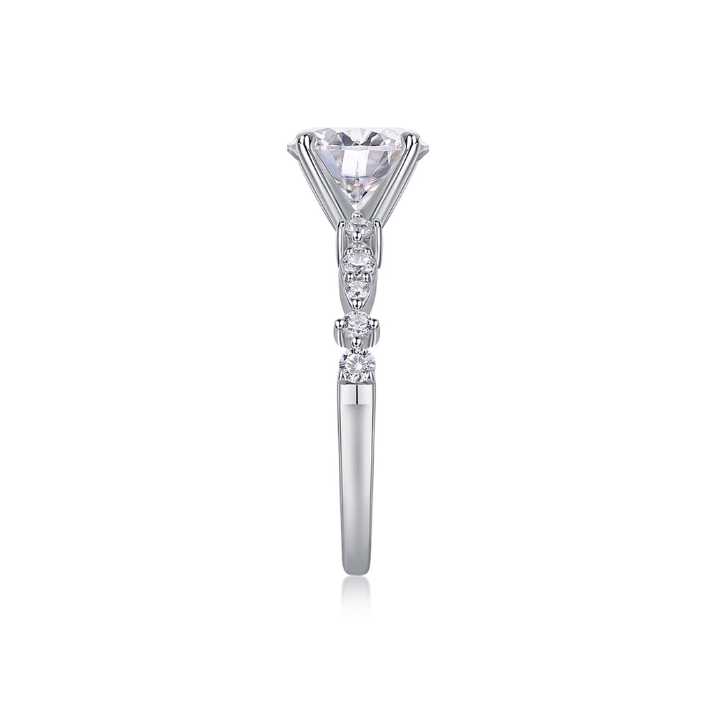 Twine 2 Carat Moissanite Solitaire Ring in Sterling Silver