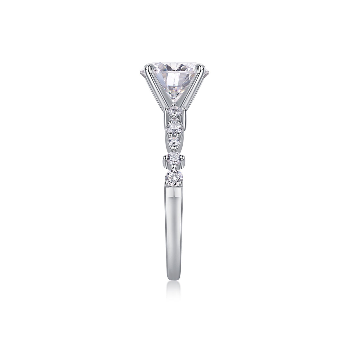 Twine 2 Carat Moissanite Solitaire Ring in Sterling Silver