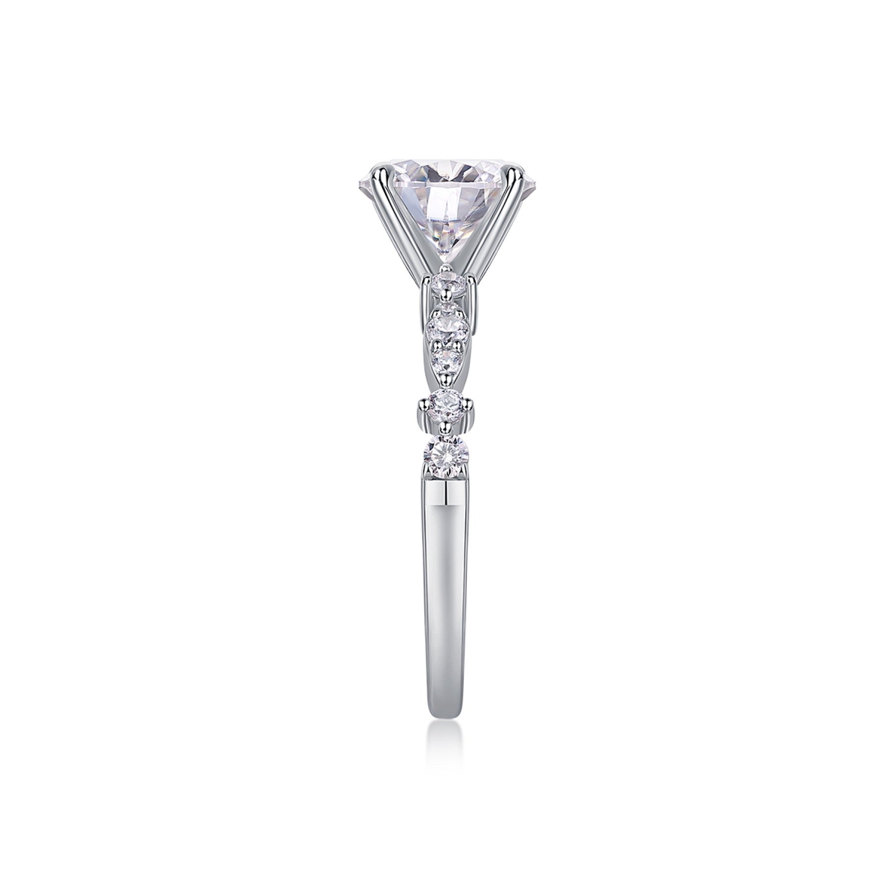 Twine 2 Carat Moissanite Solitaire Ring in Sterling Silver