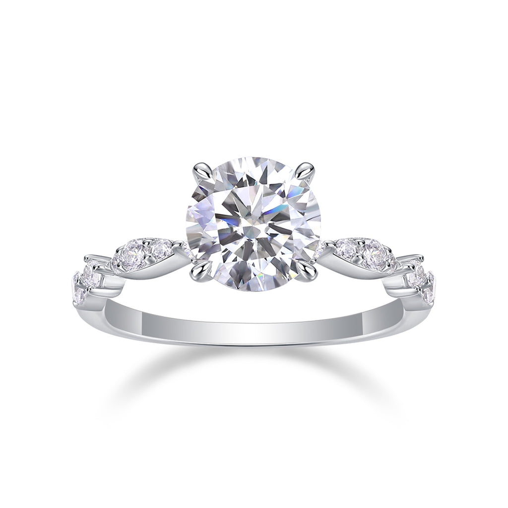 Twine 2 Carat Moissanite Solitaire Ring in Sterling Silver