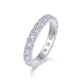 Springwind Moissanite Eternity Band Ring in Sterling Silver