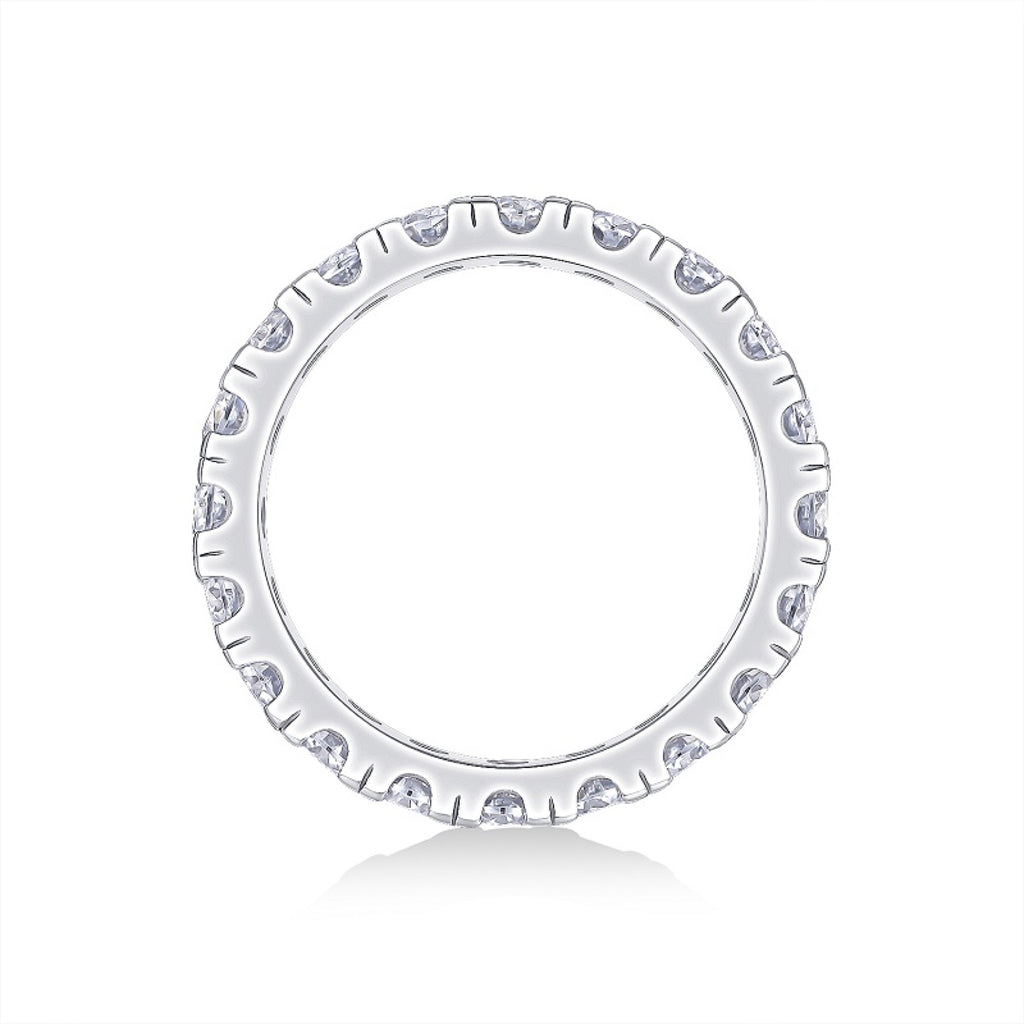 Springwind Moissanite Eternity Band Ring in Sterling Silver