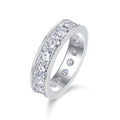 Driftcloud Moissanite Eternity Band Ring in Sterling Silver
