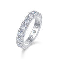 Longing Moissanite Eternity Band Ring in Sterling Silver