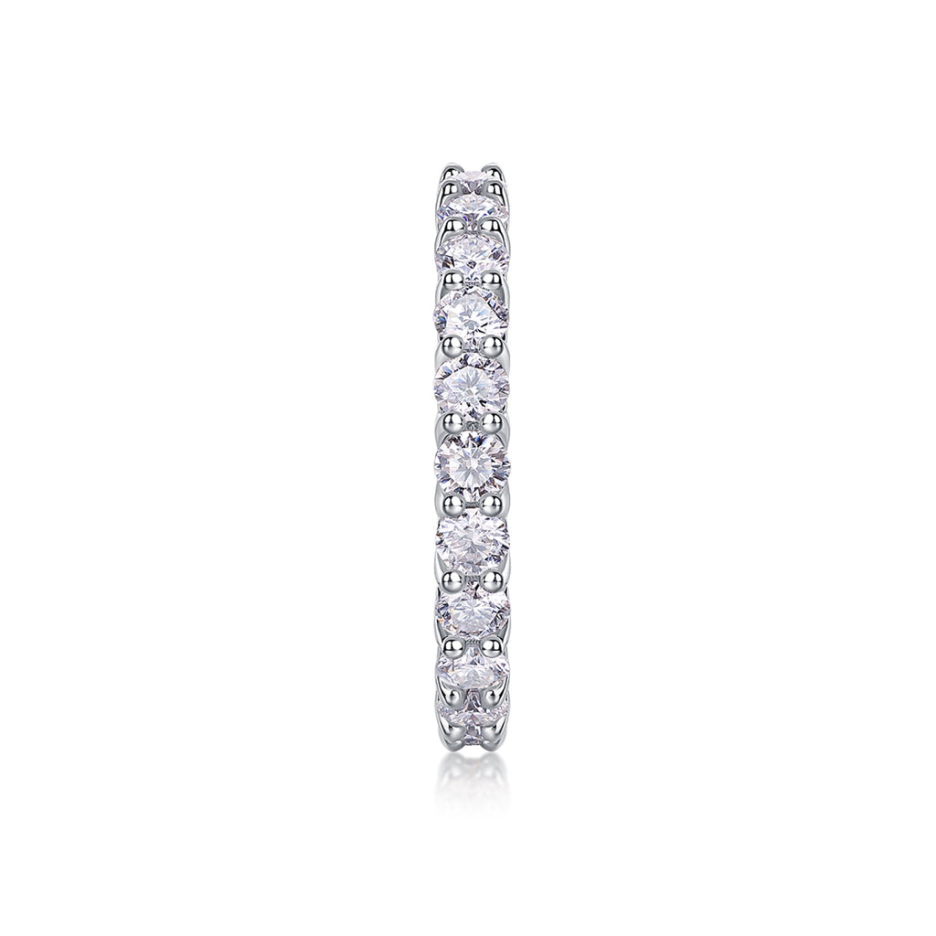 Rose Pear-Cut Moissanite Halo Ring in Sterling Silver