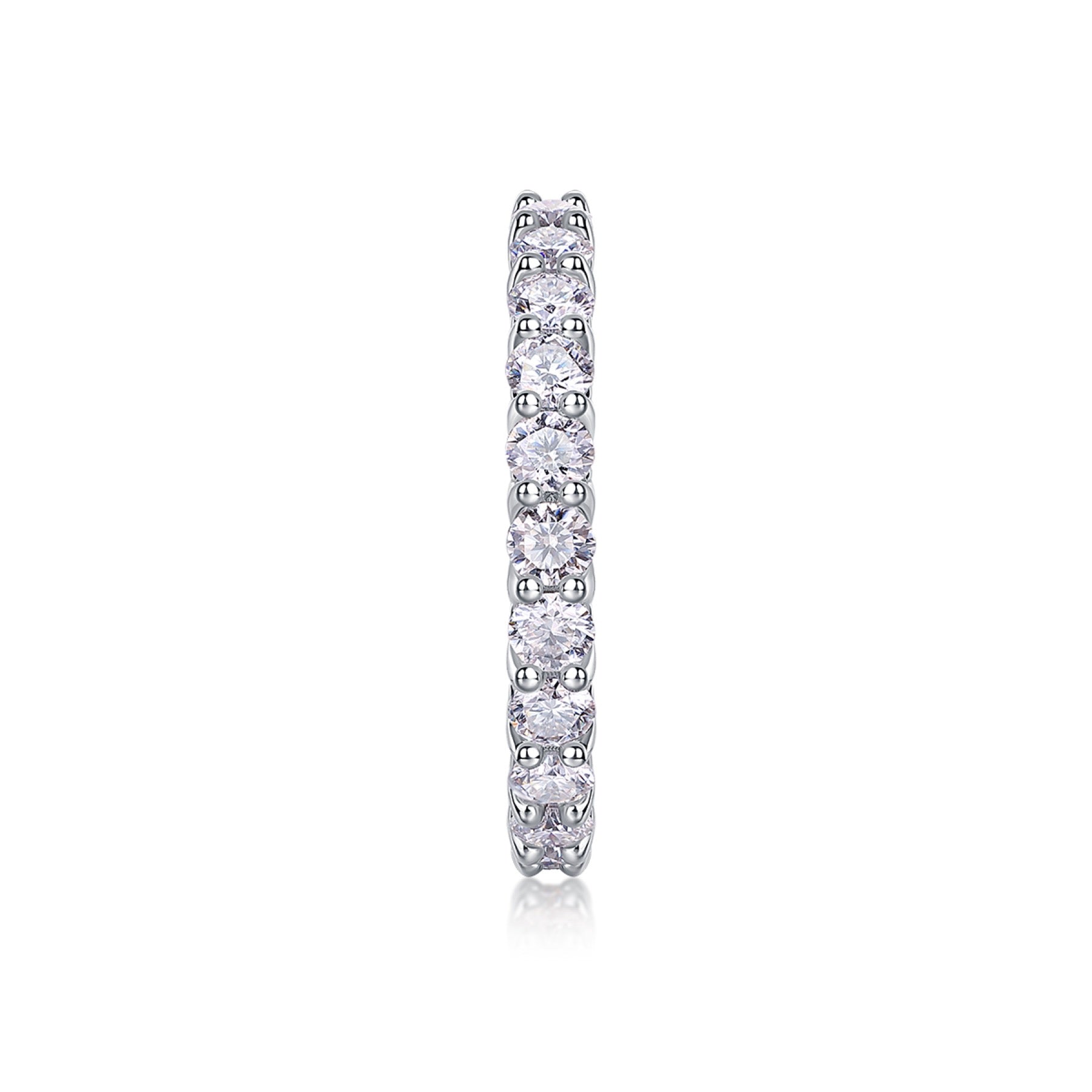 Rose Pear-Cut Moissanite Halo Ring in Sterling Silver
