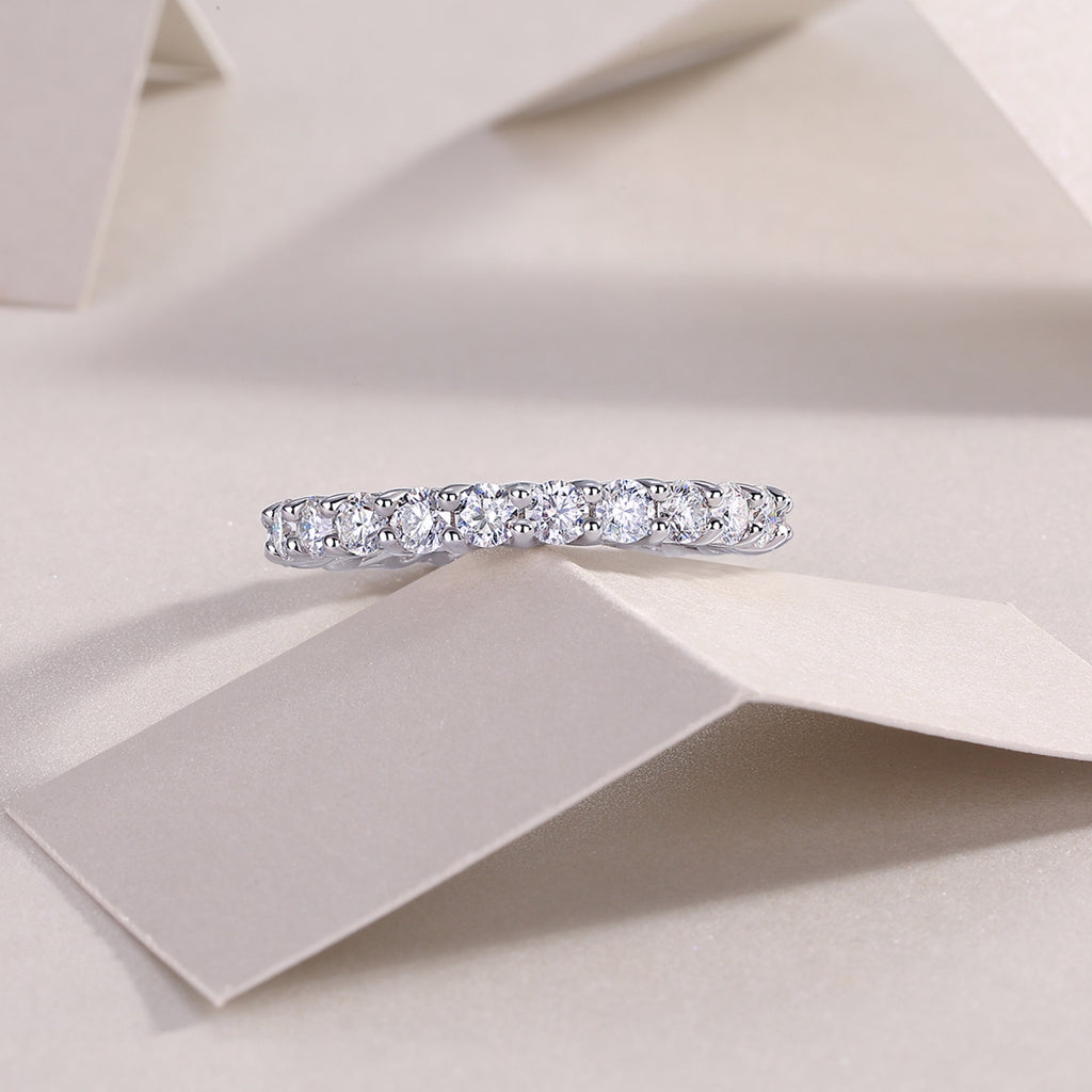 Rose Pear-Cut Moissanite Halo Ring in Sterling Silver