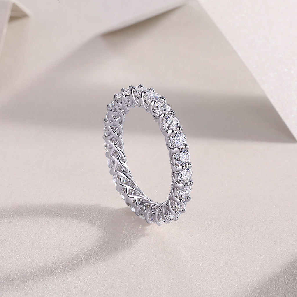 Rose Pear-Cut Moissanite Halo Ring in Sterling Silver